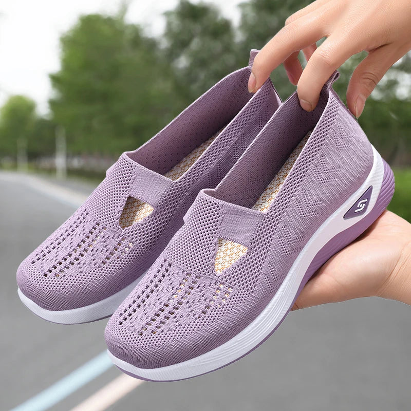 Altuva London Summer Comfort Flats – Breathable Hollow-Out Soft Sole Shoes