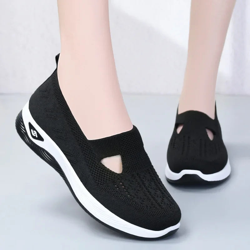 Altuva London Summer Comfort Flats – Breathable Hollow-Out Soft Sole Shoes