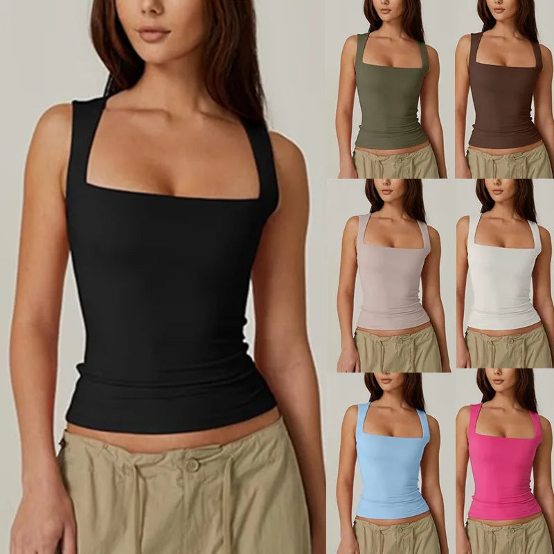 Altuva London Square-Neck Double Layer Tank – Summer Essential 2024