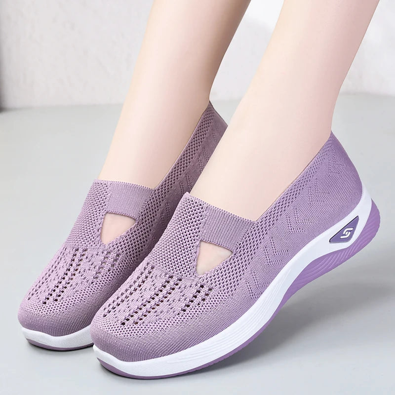 Altuva London Summer Comfort Flats – Breathable Hollow-Out Soft Sole Shoes