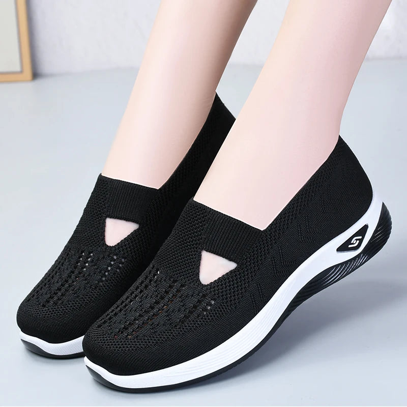 Altuva London Summer Comfort Flats – Breathable Hollow-Out Soft Sole Shoes