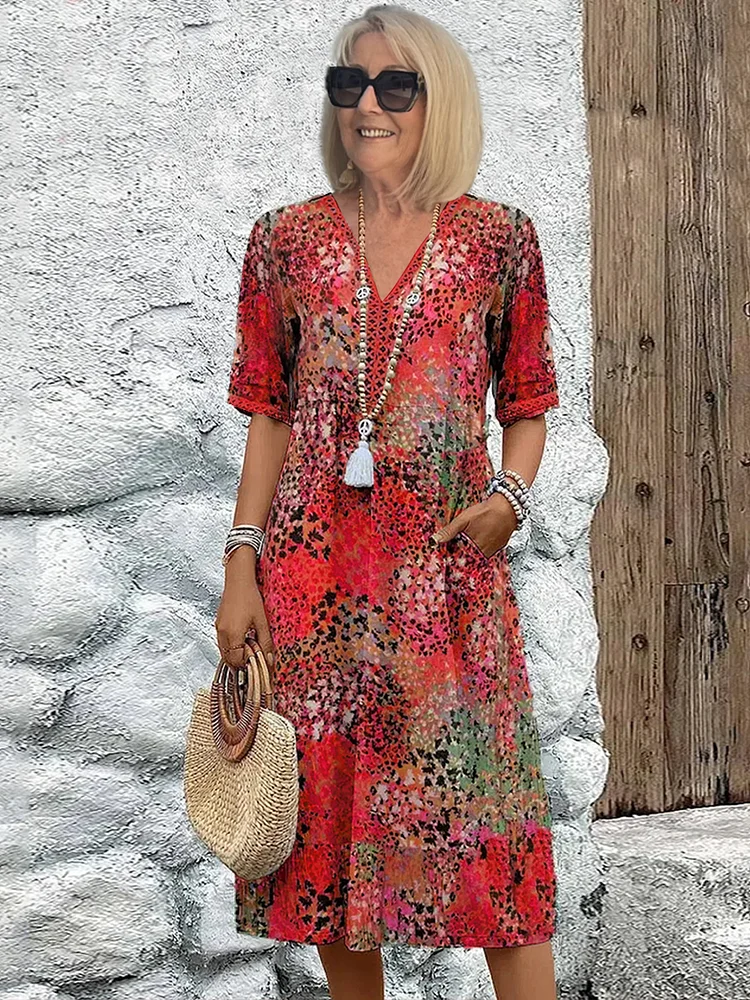 Altuva | Vibrant mid-length dress