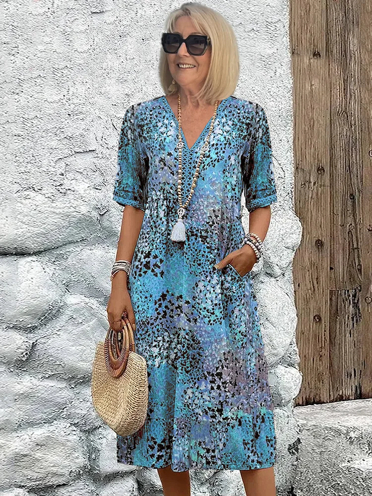 Altuva | Vibrant mid-length dress