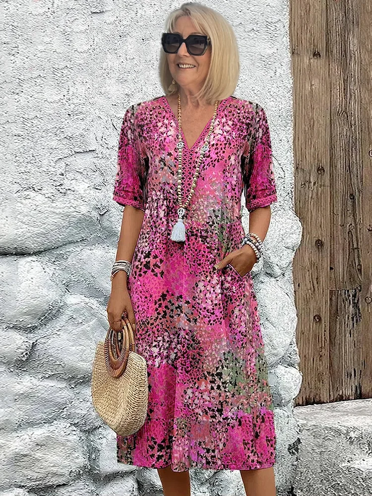 Altuva | Vibrant mid-length dress