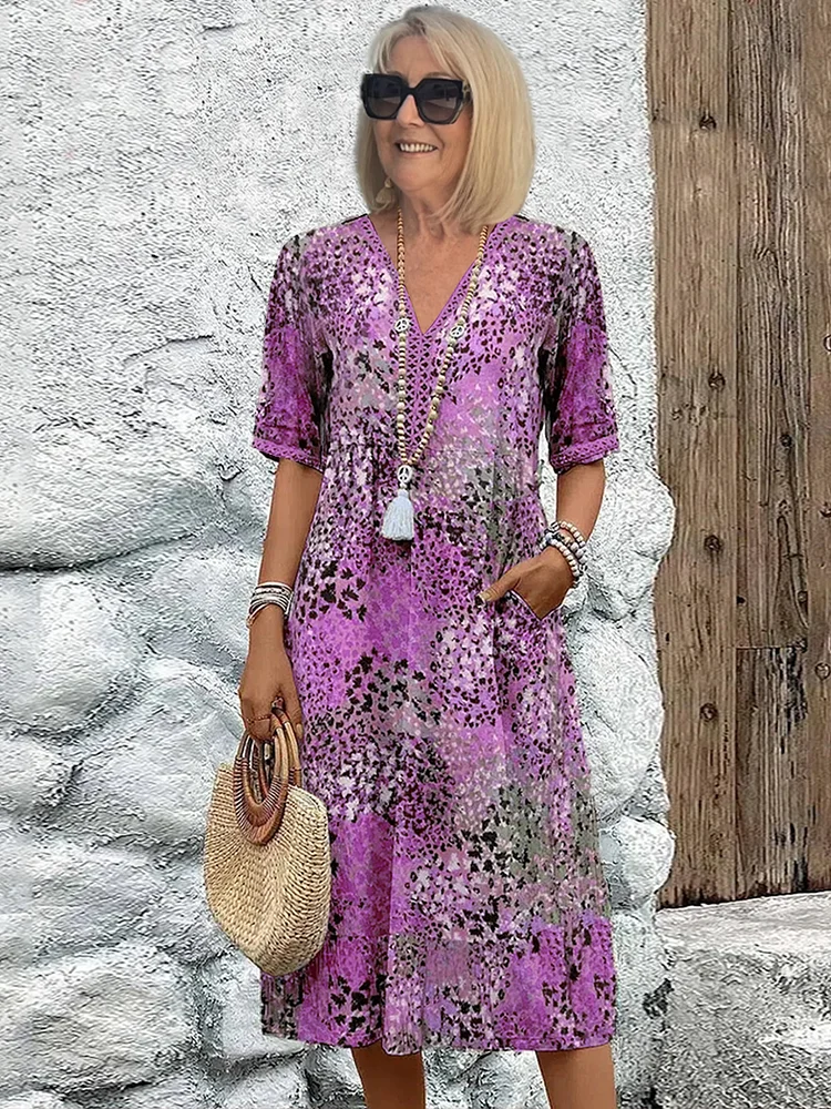 Altuva | Vibrant mid-length dress